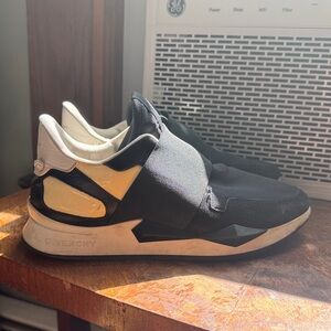 Givenchy Black and Cream Slip-On Sneakers
